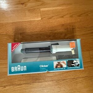 vintage Braun Clicker Cordless Curling iron original in box